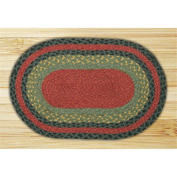 Earth Rugs Burgundy-Olive-Charcoal Round Swatch 46-238